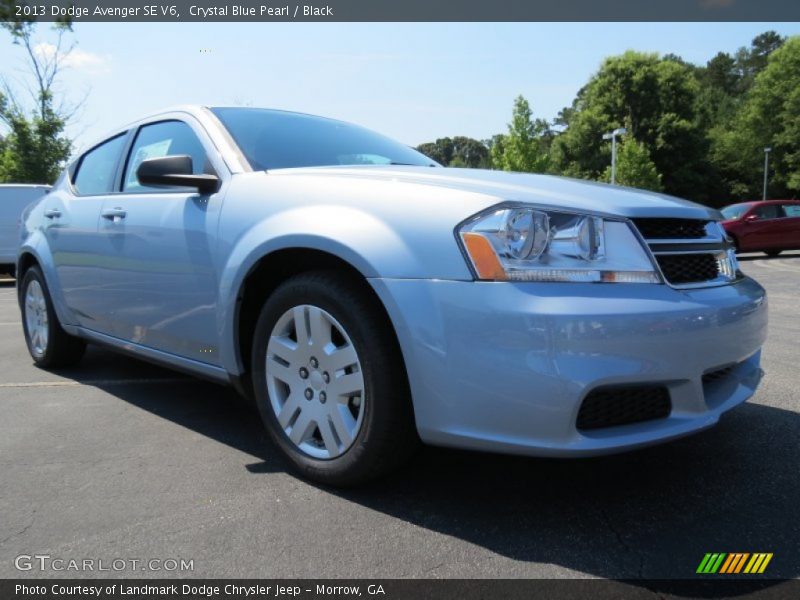 Crystal Blue Pearl / Black 2013 Dodge Avenger SE V6