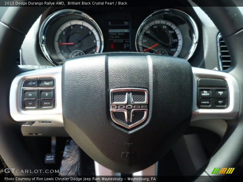 Brilliant Black Crystal Pearl / Black 2013 Dodge Durango Rallye AWD