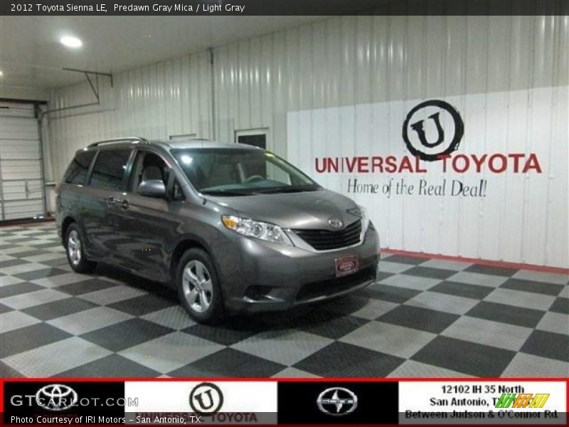 Predawn Gray Mica / Light Gray 2012 Toyota Sienna LE