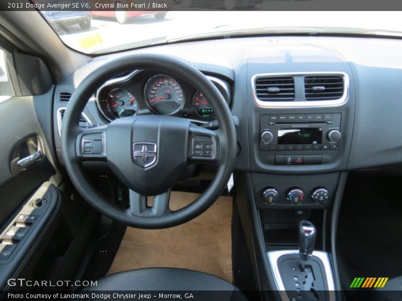 Crystal Blue Pearl / Black 2013 Dodge Avenger SE V6