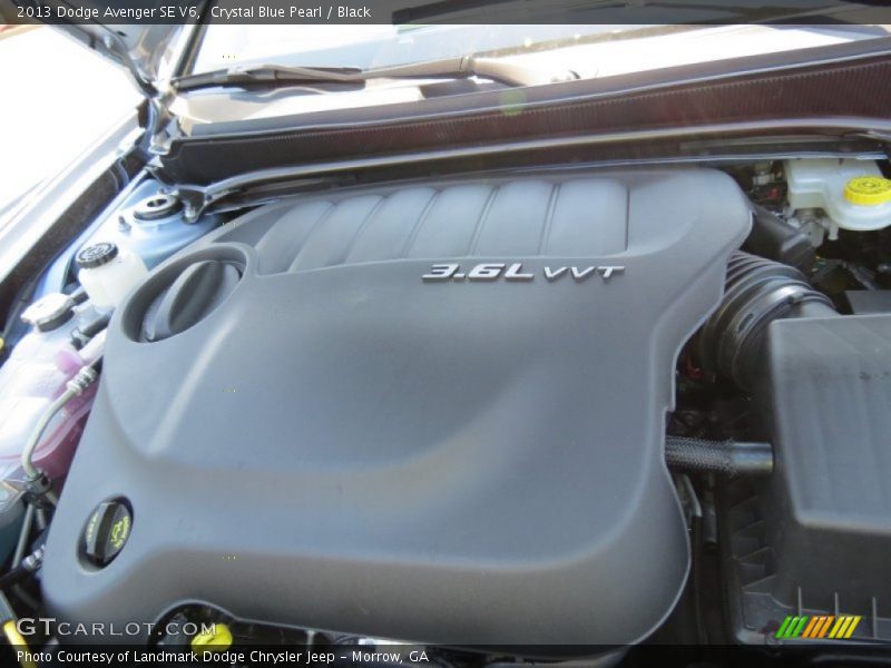 Crystal Blue Pearl / Black 2013 Dodge Avenger SE V6