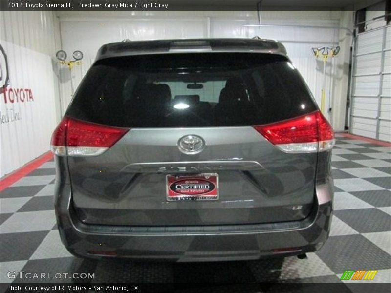 Predawn Gray Mica / Light Gray 2012 Toyota Sienna LE