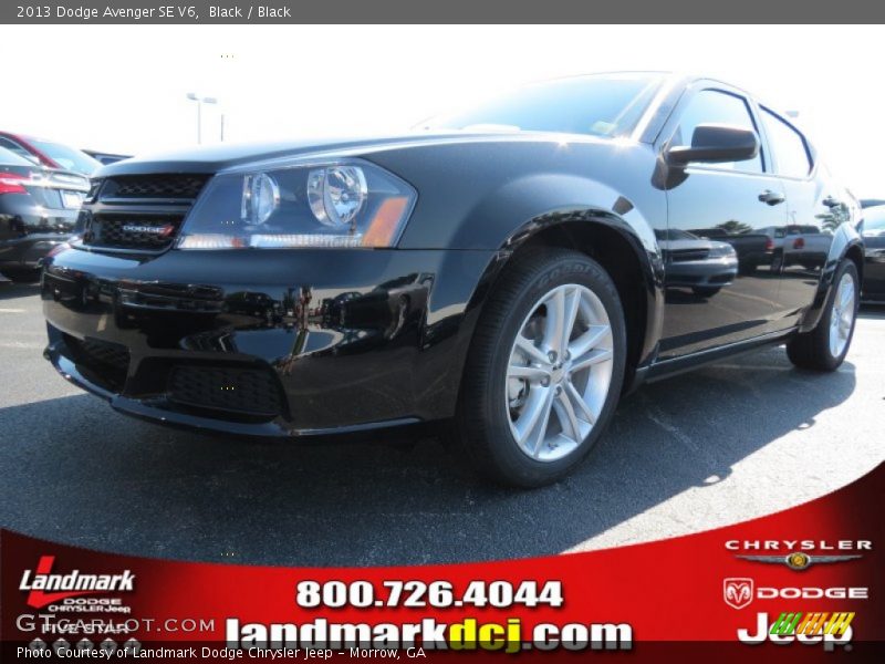 Black / Black 2013 Dodge Avenger SE V6