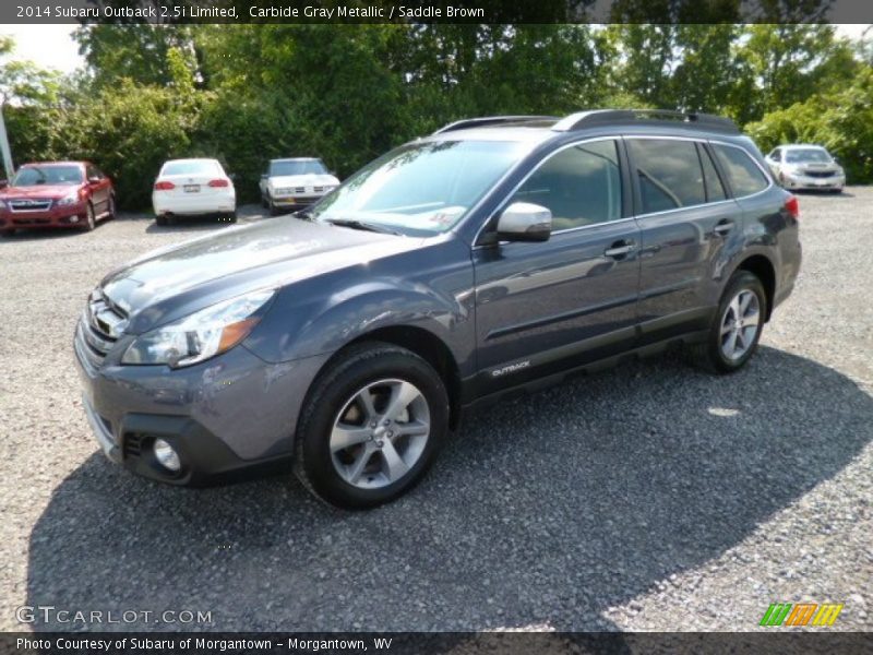 Carbide Gray Metallic / Saddle Brown 2014 Subaru Outback 2.5i Limited