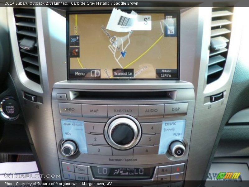 Navigation of 2014 Outback 2.5i Limited