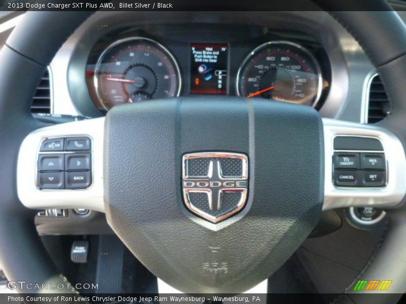 Billet Silver / Black 2013 Dodge Charger SXT Plus AWD