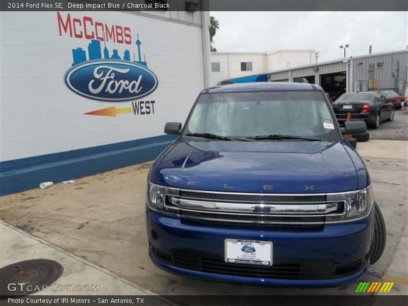 Deep Impact Blue / Charcoal Black 2014 Ford Flex SE