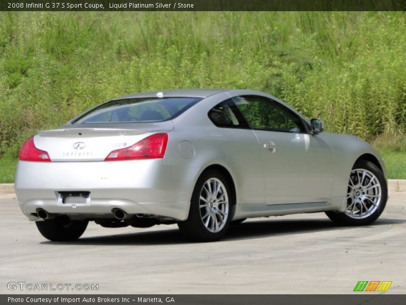 Liquid Platinum Silver / Stone 2008 Infiniti G 37 S Sport Coupe
