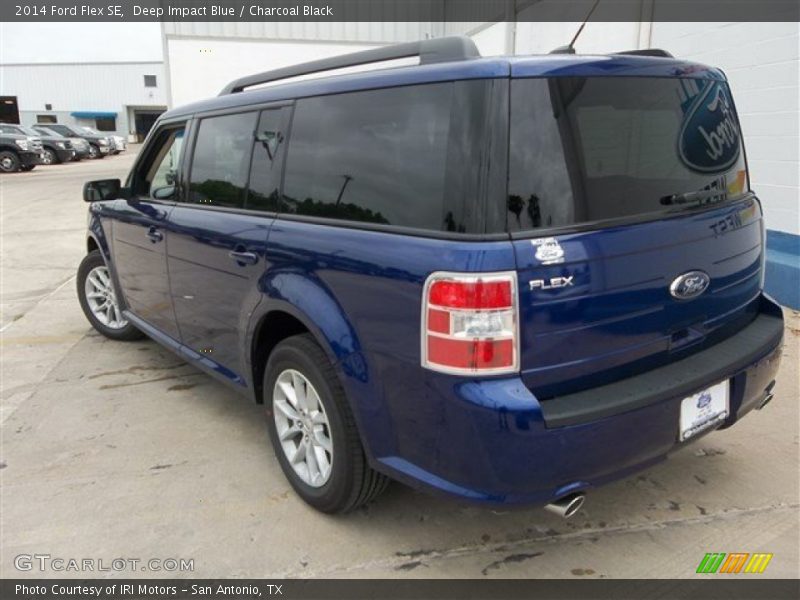 Deep Impact Blue / Charcoal Black 2014 Ford Flex SE