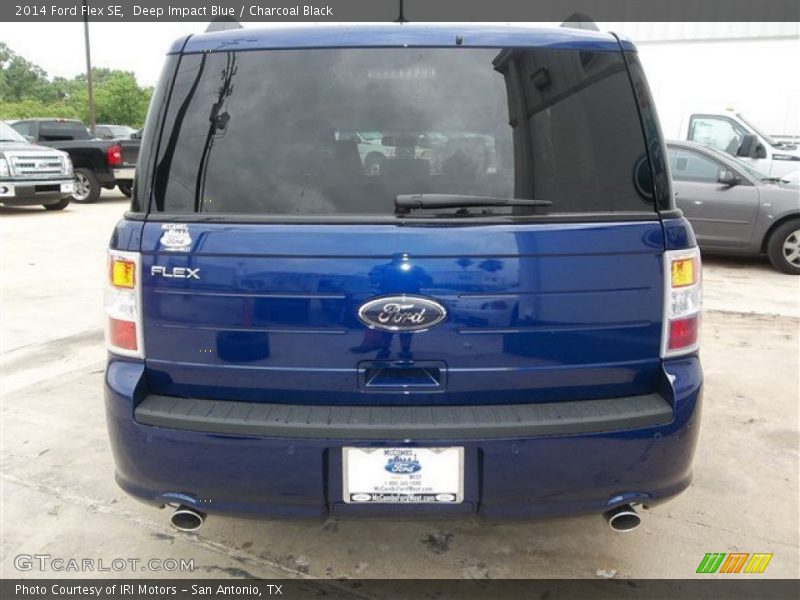 Deep Impact Blue / Charcoal Black 2014 Ford Flex SE