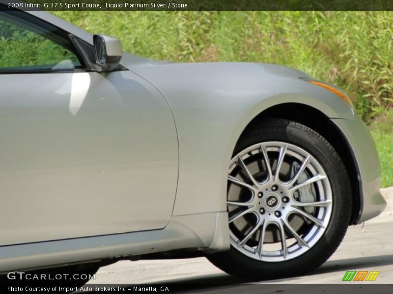 Liquid Platinum Silver / Stone 2008 Infiniti G 37 S Sport Coupe