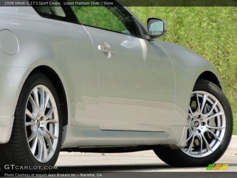 Liquid Platinum Silver / Stone 2008 Infiniti G 37 S Sport Coupe