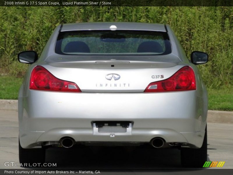 Liquid Platinum Silver / Stone 2008 Infiniti G 37 S Sport Coupe