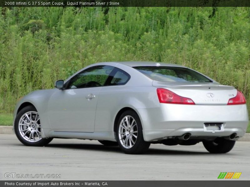 Liquid Platinum Silver / Stone 2008 Infiniti G 37 S Sport Coupe