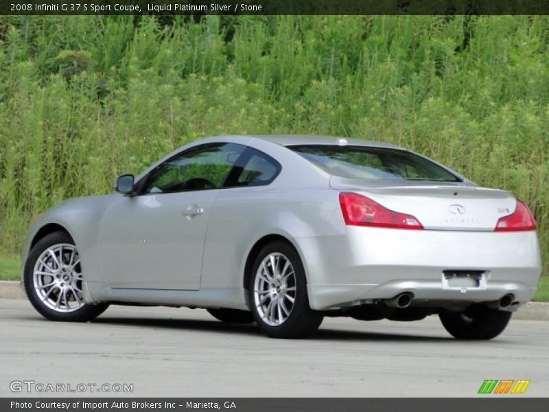 Liquid Platinum Silver / Stone 2008 Infiniti G 37 S Sport Coupe
