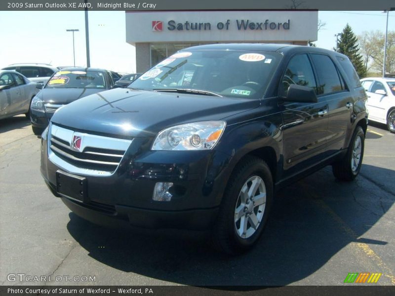 Midnight Blue / Gray 2009 Saturn Outlook XE AWD