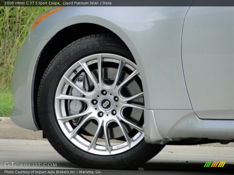Liquid Platinum Silver / Stone 2008 Infiniti G 37 S Sport Coupe