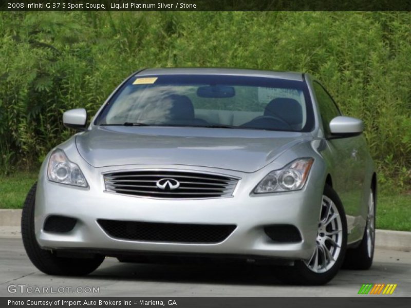 Liquid Platinum Silver / Stone 2008 Infiniti G 37 S Sport Coupe