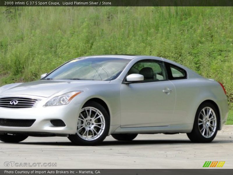Liquid Platinum Silver / Stone 2008 Infiniti G 37 S Sport Coupe