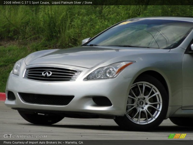 Liquid Platinum Silver / Stone 2008 Infiniti G 37 S Sport Coupe