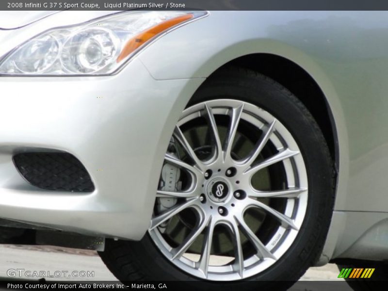 Liquid Platinum Silver / Stone 2008 Infiniti G 37 S Sport Coupe