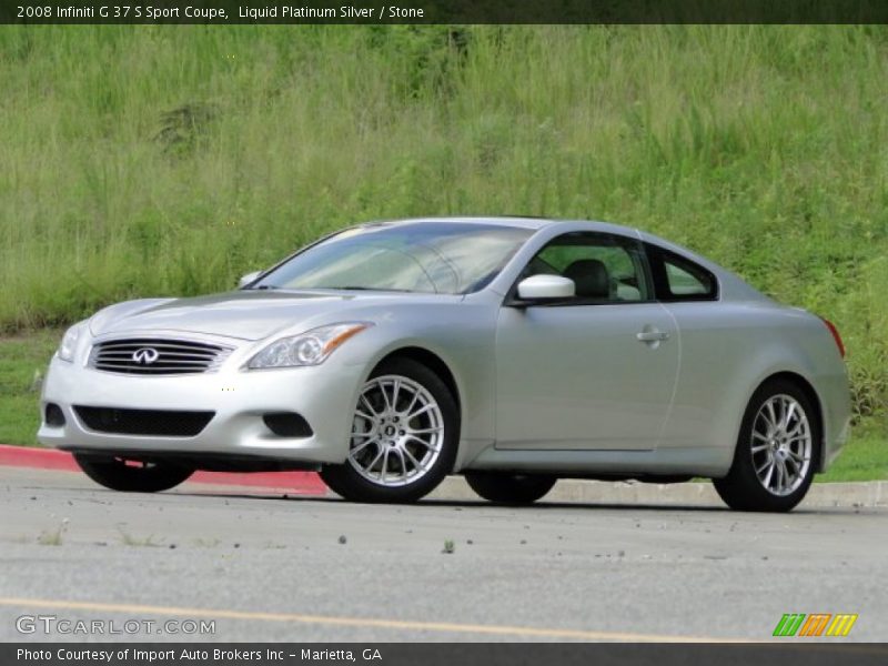 Liquid Platinum Silver / Stone 2008 Infiniti G 37 S Sport Coupe