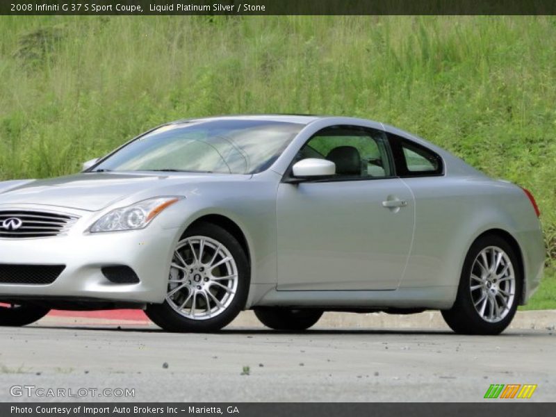 Liquid Platinum Silver / Stone 2008 Infiniti G 37 S Sport Coupe