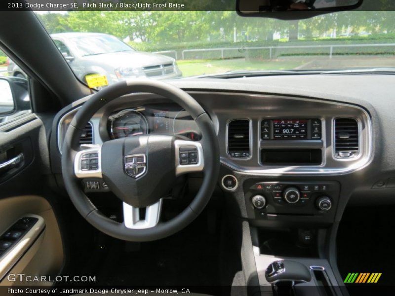 Pitch Black / Black/Light Frost Beige 2013 Dodge Charger SE