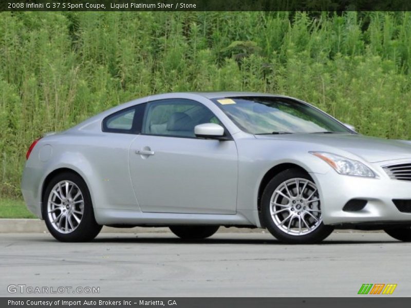 Liquid Platinum Silver / Stone 2008 Infiniti G 37 S Sport Coupe
