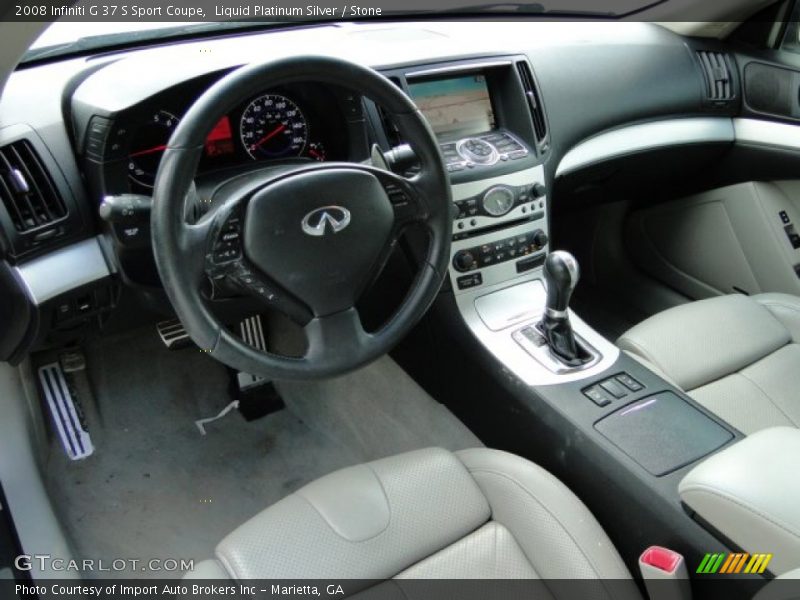 Liquid Platinum Silver / Stone 2008 Infiniti G 37 S Sport Coupe