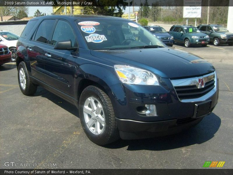 Midnight Blue / Gray 2009 Saturn Outlook XE AWD
