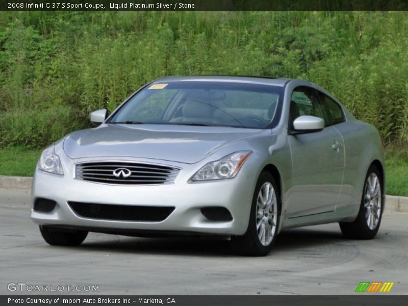 Liquid Platinum Silver / Stone 2008 Infiniti G 37 S Sport Coupe