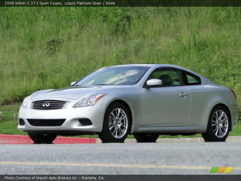 Liquid Platinum Silver / Stone 2008 Infiniti G 37 S Sport Coupe