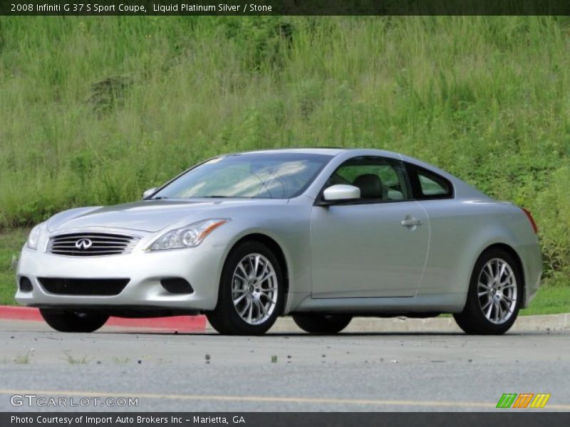 Liquid Platinum Silver / Stone 2008 Infiniti G 37 S Sport Coupe