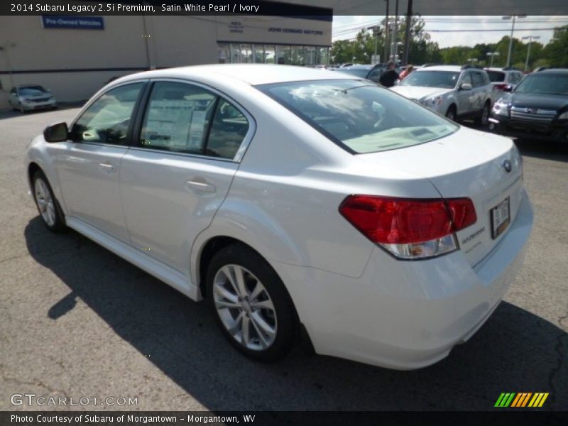 Satin White Pearl / Ivory 2014 Subaru Legacy 2.5i Premium