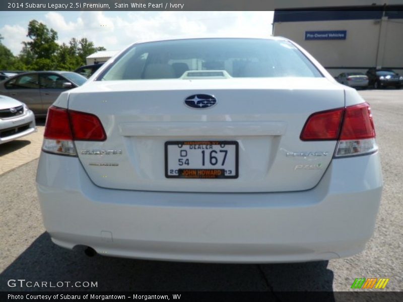 Satin White Pearl / Ivory 2014 Subaru Legacy 2.5i Premium