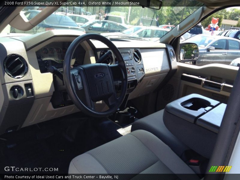 Oxford White / Medium Stone 2008 Ford F350 Super Duty XL SuperCab 4x4