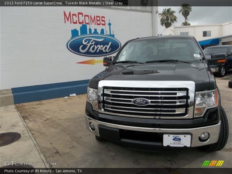 Tuxedo Black Metallic / Steel Gray 2013 Ford F150 Lariat SuperCrew