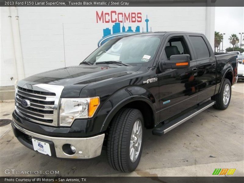 Tuxedo Black Metallic / Steel Gray 2013 Ford F150 Lariat SuperCrew