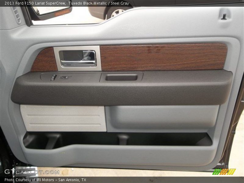 Tuxedo Black Metallic / Steel Gray 2013 Ford F150 Lariat SuperCrew