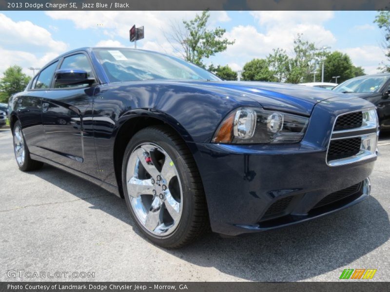 Jazz Blue / Black 2013 Dodge Charger SE