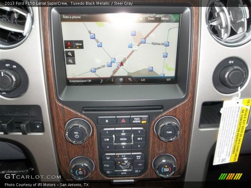 Tuxedo Black Metallic / Steel Gray 2013 Ford F150 Lariat SuperCrew
