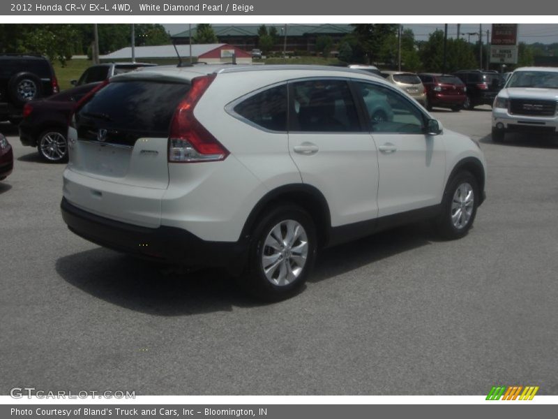 White Diamond Pearl / Beige 2012 Honda CR-V EX-L 4WD