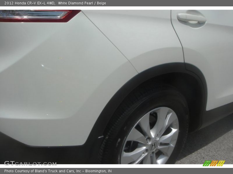 White Diamond Pearl / Beige 2012 Honda CR-V EX-L 4WD