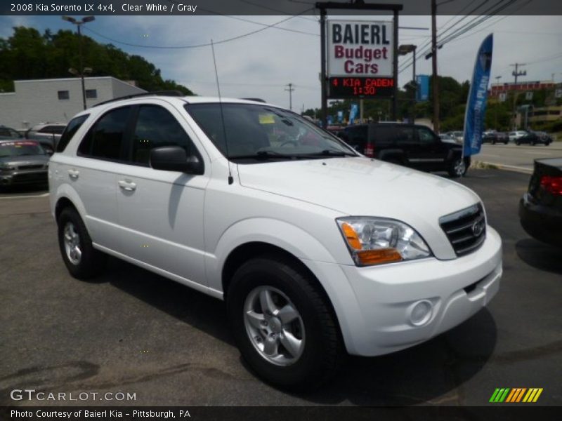 Clear White / Gray 2008 Kia Sorento LX 4x4