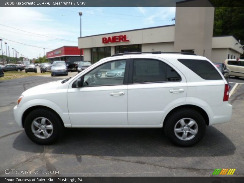 Clear White / Gray 2008 Kia Sorento LX 4x4