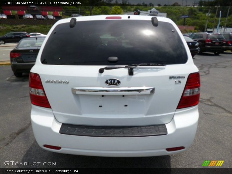 Clear White / Gray 2008 Kia Sorento LX 4x4