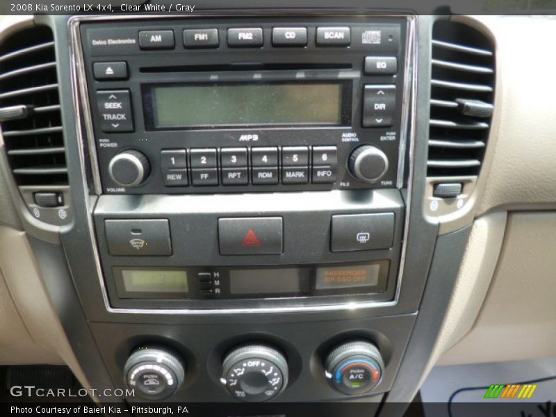 Clear White / Gray 2008 Kia Sorento LX 4x4