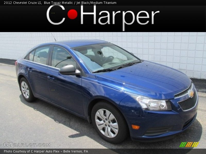 Blue Topaz Metallic / Jet Black/Medium Titanium 2012 Chevrolet Cruze LS