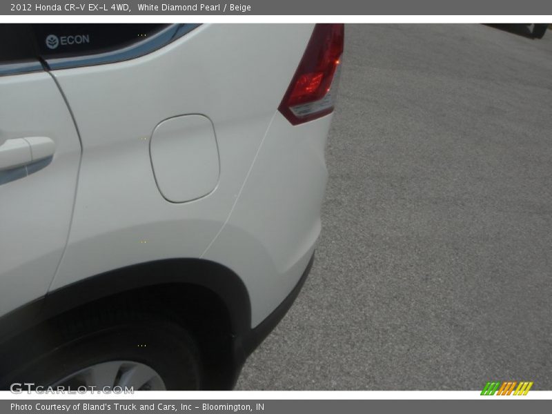 White Diamond Pearl / Beige 2012 Honda CR-V EX-L 4WD